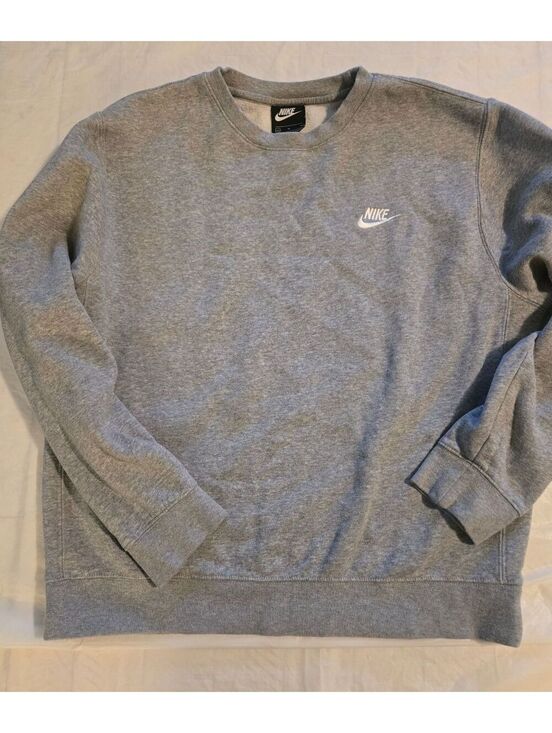 Nike Other - Nike Sportswear Club Fleece Crewneck Sweatshirt Gray Heather Womens M Oversized